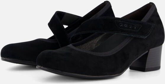 Gabor Zwarte Velours Klassieke Trotteur Schoenen Black Dames