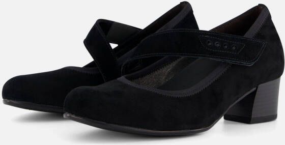 Gabor Zwarte Velours Klassieke Trotteur Schoenen Black Dames