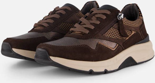 Gabor Rollingsoft Sneakers brons Textiel