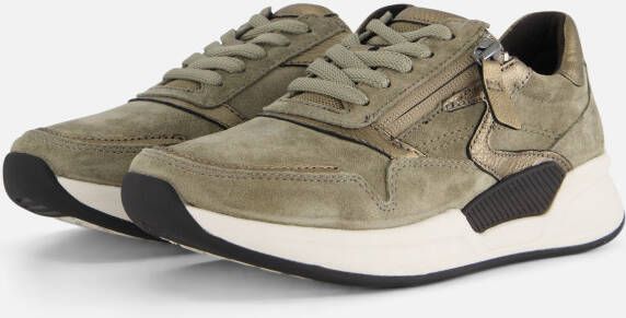 Gabor Rollingsoft Sneakers groen Suede Dames
