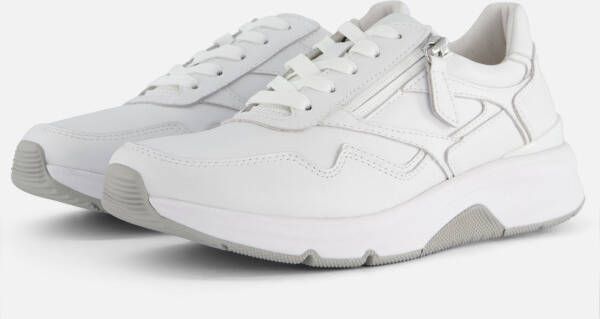 Gabor 46.896.51 Witte Rolling Soft sneaker met rits