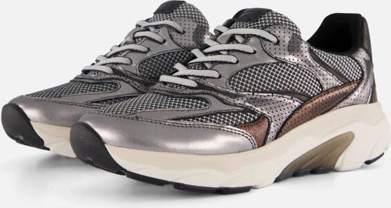 Gabor Rollingsoft Sneakers zilver Textiel