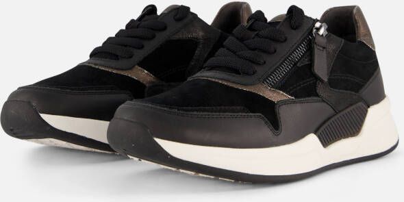 Gabor Rollingsoft sneakers zwart Suede