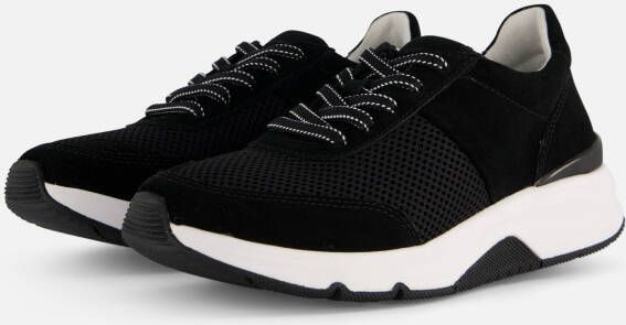 Gabor rollingsoft sensitive 46.897.37 dames rollende wandelsneaker zwart