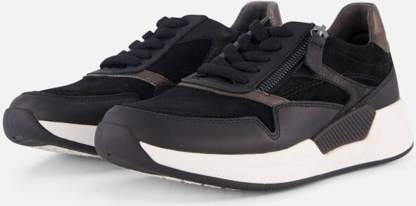 Gabor Rollingsoft sneakers zwart Suede