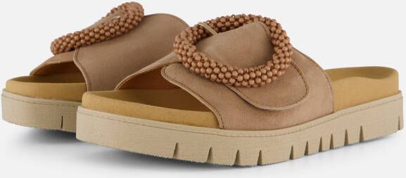 Gabor Nubuck Dames Slippers Beige