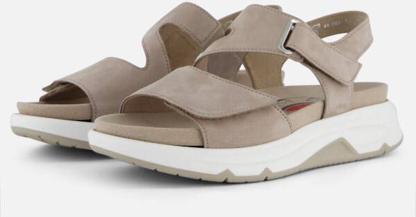 Gabor Fluwelen Leren Sandalen Beige Dames - Foto 2