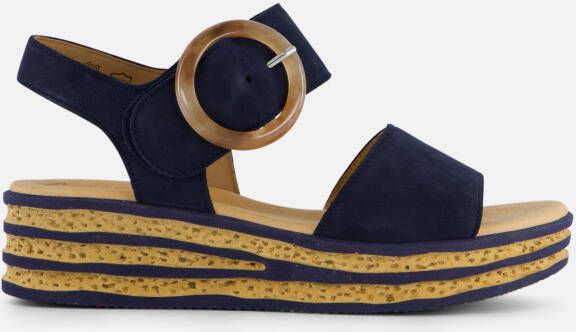 Gabor Blauwe Suède Sandalen met Beste Pasvorm Blue Dames