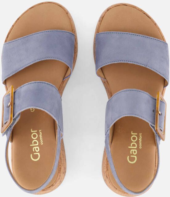 Gabor Sandalen blauw Nubuck