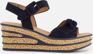Gabor Sandalen met hak blauw Suede