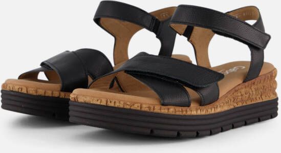 Gabor Sleehaksandaaltjes Genua riemchensandaal comfort-schoen zomerschoen stretchinzet breedte g