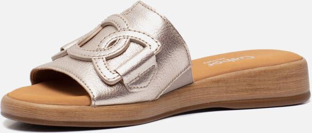 Gabor Slippers goud Synthetisch