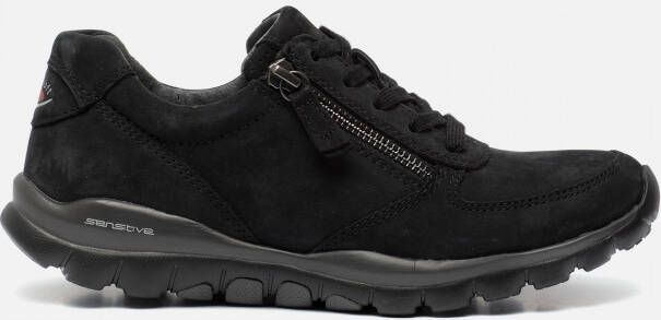 Gabor Rollingsoft Sneakers met sleehak vrijetijdsschoen lage schoen veterschoen met optifit verwisselbare inlegzool