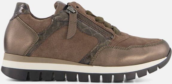 Gabor Stijlvolle Sneakers Dream MetCerv Kroko Bruin Dames