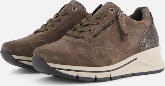 Gabor Stijlvolle Sneakers Dream MetCerv Kroko Bruin Dames