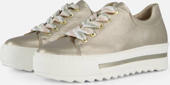 Gabor Sneakers goud Leer