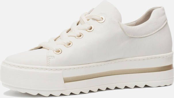 GABOR Lage Sneakers Dames 496 Maat: 44 Materiaal: Leer Kleur: Wit