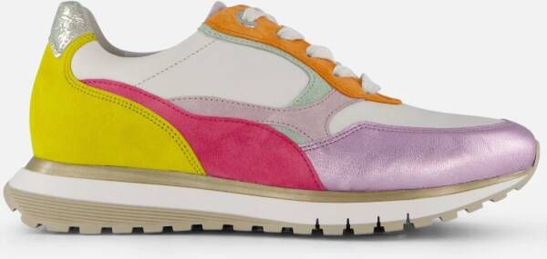 Gabor 46.375 Zilver Oranje Paars Offwhite Roze Sneaker