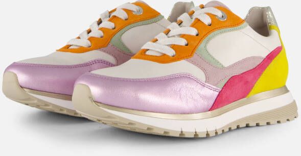 Gabor 46.375 Zilver Oranje Paars Offwhite Roze Sneaker