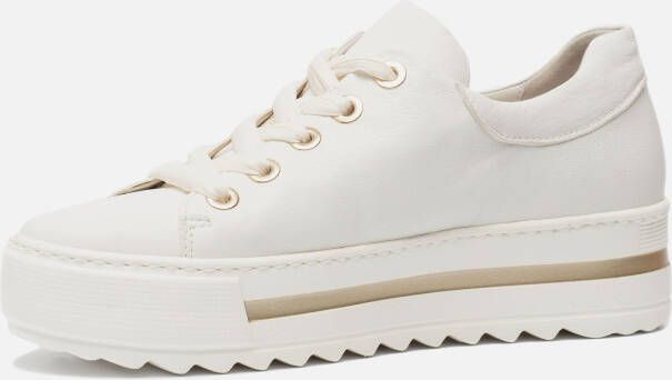 GABOR Lage Sneakers Dames 496 Maat: 38 Materiaal: Leer Kleur: Wit