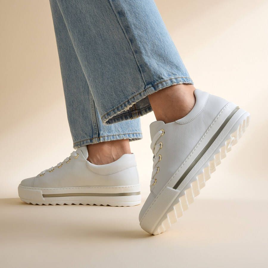 GABOR Lage Sneakers Dames 496 Maat: 35 5 Materiaal: Leer Kleur: Wit