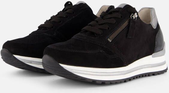 Gabor Sneakers met sleehak Turijn vrijetijdsschoen lage schoen veterschoen met verwisselbaar voetbed h-breedte