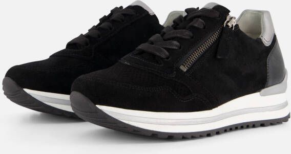 Gabor Sneakers met sleehak Turijn vrijetijdsschoen lage schoen veterschoen met verwisselbaar voetbed h-breedte
