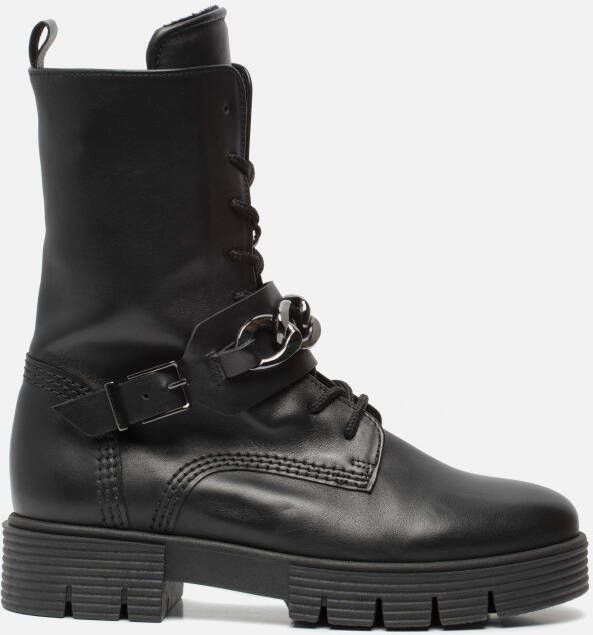 Gabor Veterboots zwart Leer 172416