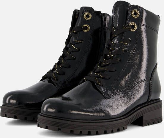 Gabor Veterboots zwart Lak