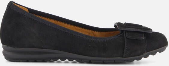 Gabor Zwarte Fluweel Klassieke Ballerina Schoenen Black Dames - Foto 1