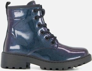 Geox Veterboots paars Imitatieleer