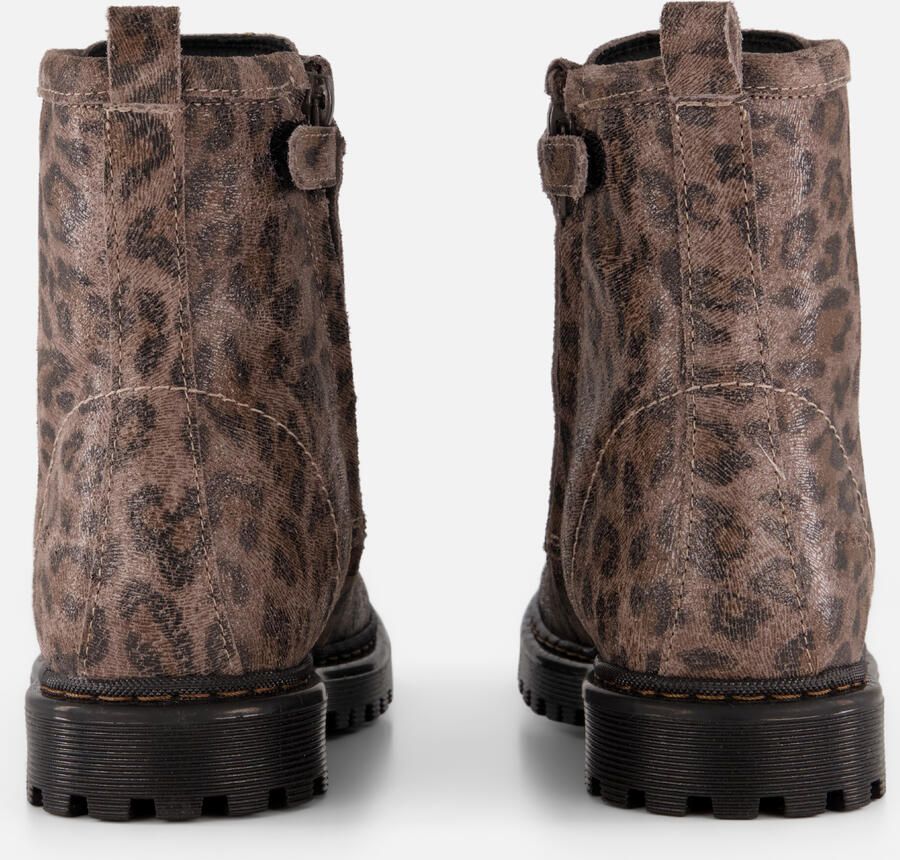 Giga Leopard Veterboots bruin Leer Kinderschoenen - Foto 2