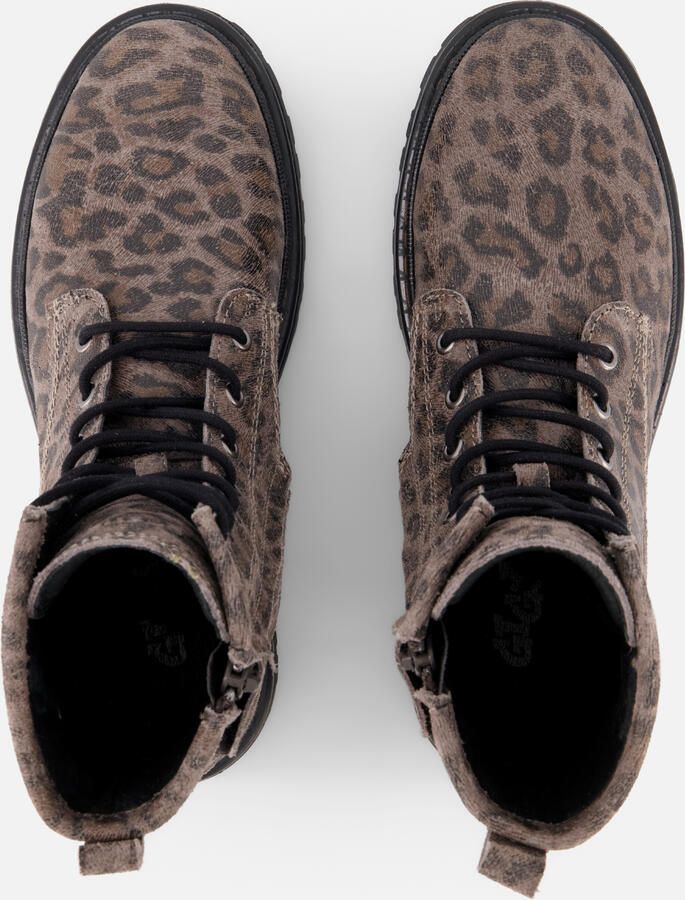 Giga Leopard Veterboots bruin Leer Kinderschoenen - Foto 3