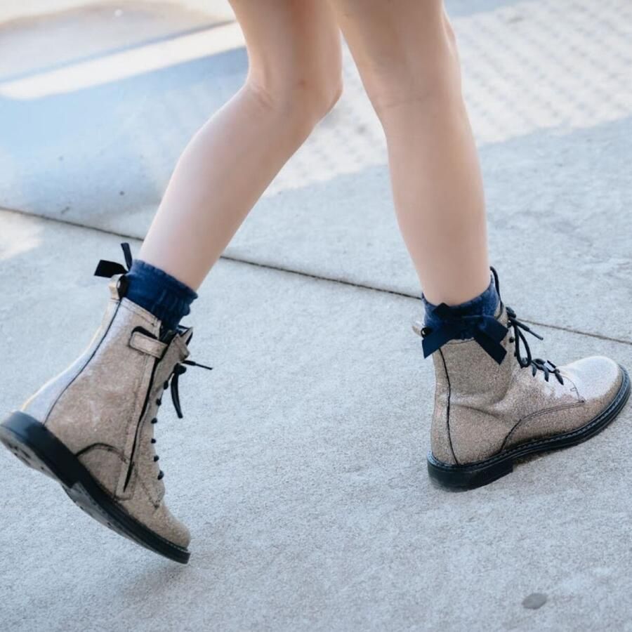 Giga Veterboots zilver Leer Kinderschoenen