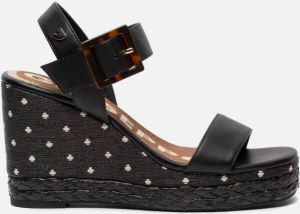 Gioseppo Kirby sandalen met sleehak zwart