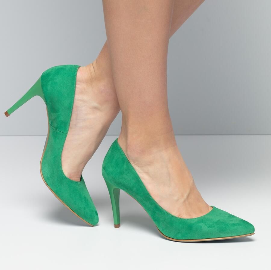 Giulia Pumps Groen ImitatiesuÃ¨de 140324 Dames Imitatiesuède - Foto 4