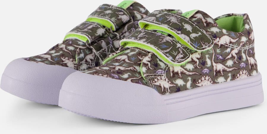Go Banana's Go Banana S Sneaker Klittenband Green Dino Sneakers Kinderen Jongens Dark Green Canvas - Foto 9
