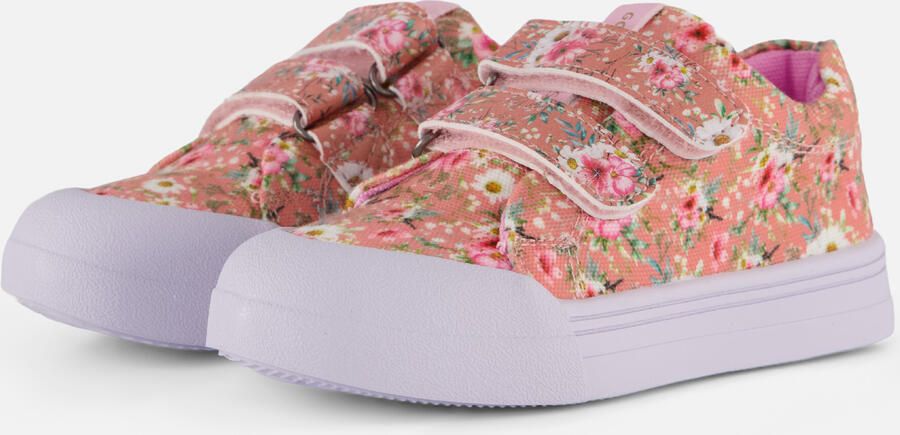 Go Banana's Go Banana S Sneaker Klittenband Peach Flowers Sneakers Kinderen Meisjes PEACH FLOWER Canvas