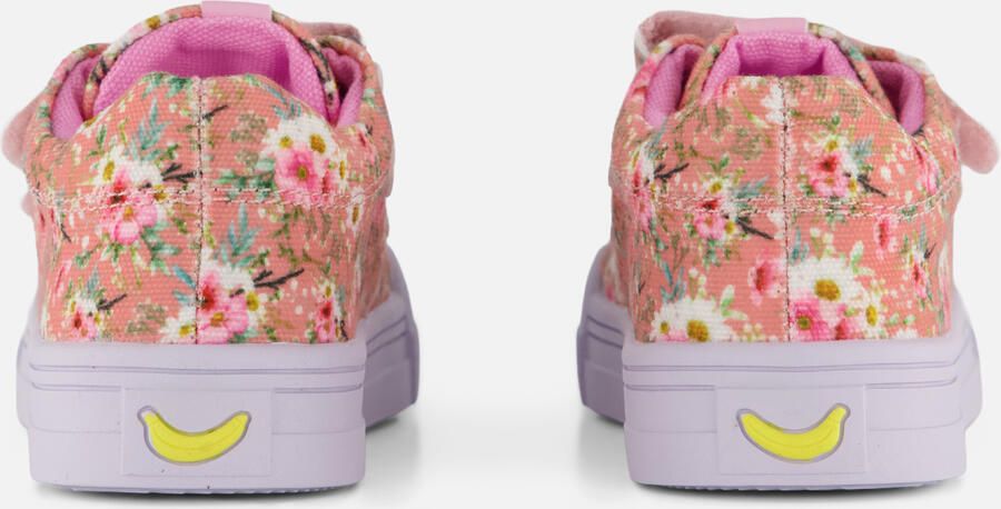 Go Banana's Go Banana S Sneaker Klittenband Peach Flowers Sneakers Kinderen Meisjes PEACH FLOWER Canvas - Foto 4