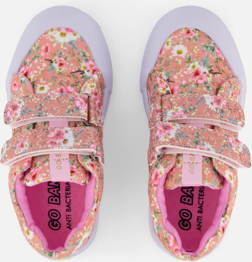 Go Banana's Go Banana S Sneaker Klittenband Peach Flowers Sneakers Kinderen Meisjes PEACH FLOWER Canvas - Foto 2