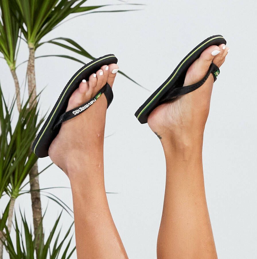 Havaianas Brasil Slippers zwart Rubber