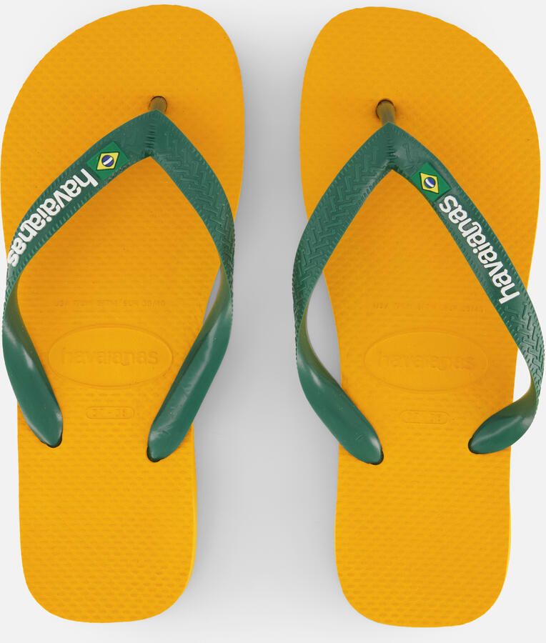 Havaianas Brasil Logo teenslippers geel groen Rubber 33 34 - Foto 3