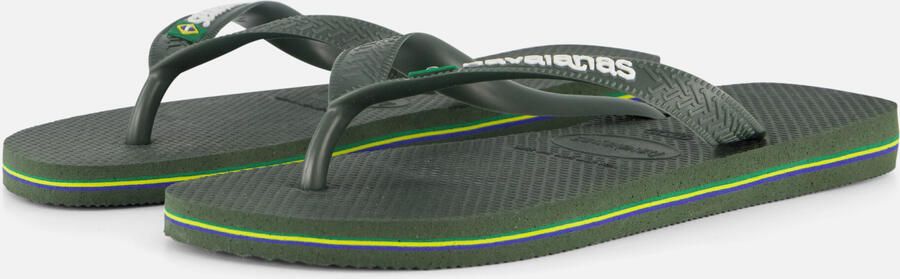 HAVAIANAS Teenslippers Heren Brasil Logo Maat: 41 42 Materiaal: Rubber Kleur: Groen - Foto 11