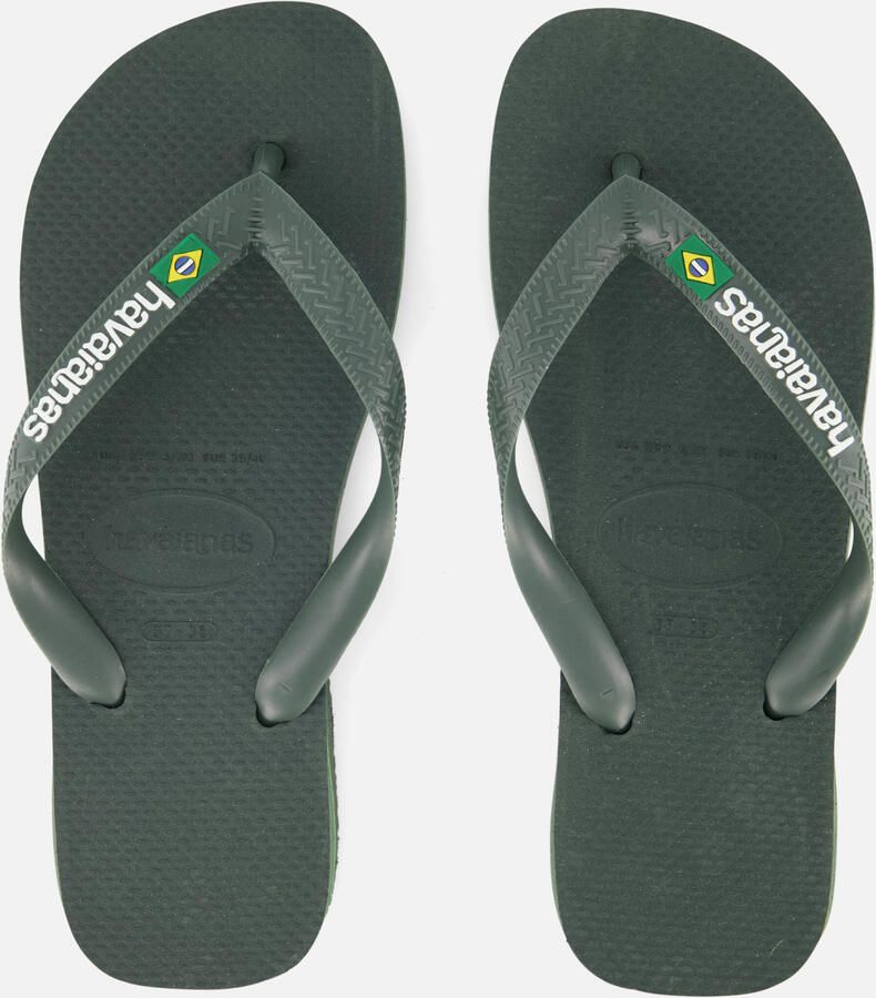 HAVAIANAS Teenslippers Heren Brasil Logo Maat: 41 42 Materiaal: Rubber Kleur: Groen - Foto 7