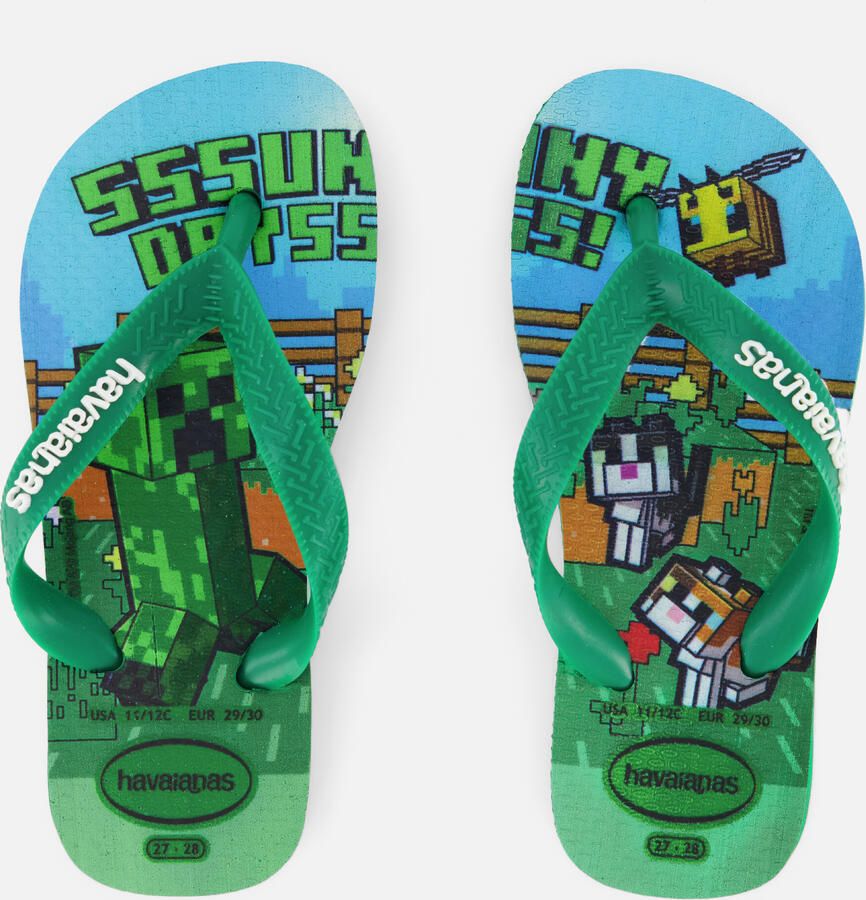 Havaianas HAV. KIDS MINECRAFT Groen Slippers Groen - Foto 2