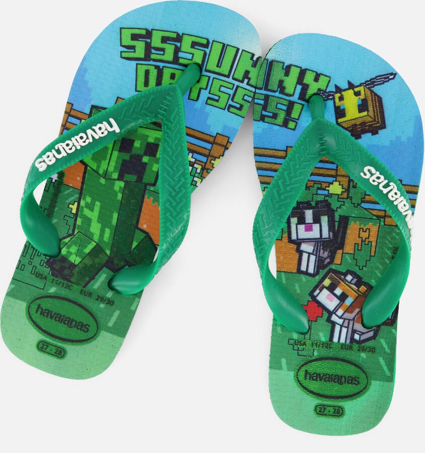 Havaianas HAV. KIDS MINECRAFT Groen Slippers Groen - Foto 3
