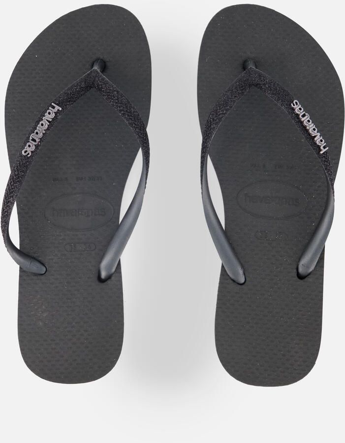 HAVAIANAS Teenslippers Dames Kids Slim Glitter Ii Maat: 33 34 Materiaal: Rubber Kleur: Zwart - Foto 16