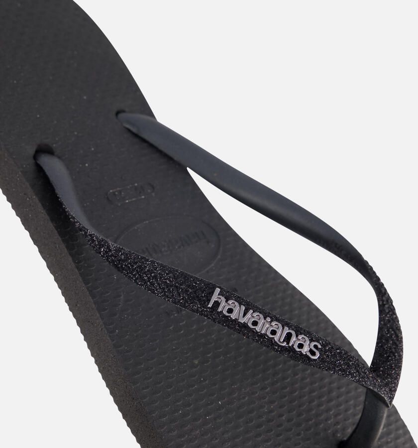 HAVAIANAS Teenslippers Dames Kids Slim Glitter Ii Maat: 33 34 Materiaal: Rubber Kleur: Zwart - Foto 11