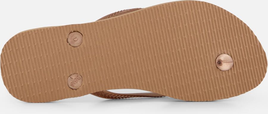 HAVAIANAS Teenslippers Dames Slim Logo Metallic Maat: 35 36 Materiaal: Rubber Kleur: Bruin - Foto 4