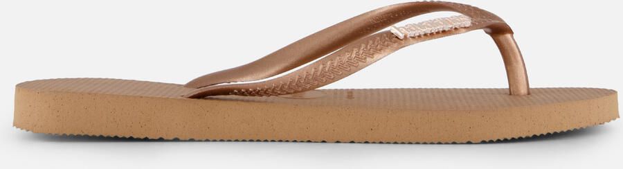 HAVAIANAS Teenslippers Dames Slim Logo Metallic Maat: 35 36 Materiaal: Rubber Kleur: Bruin - Foto 5